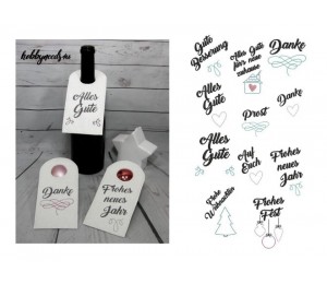 Stickserie ITH - Flaschenkleid Anhänger